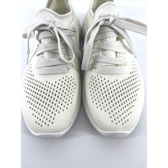 Crocs LiteRide Pacer Cream 205234 Casual Comfort Shoes Women Size 6 - Picture 8 of 13
